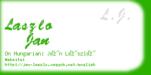 laszlo jan business card